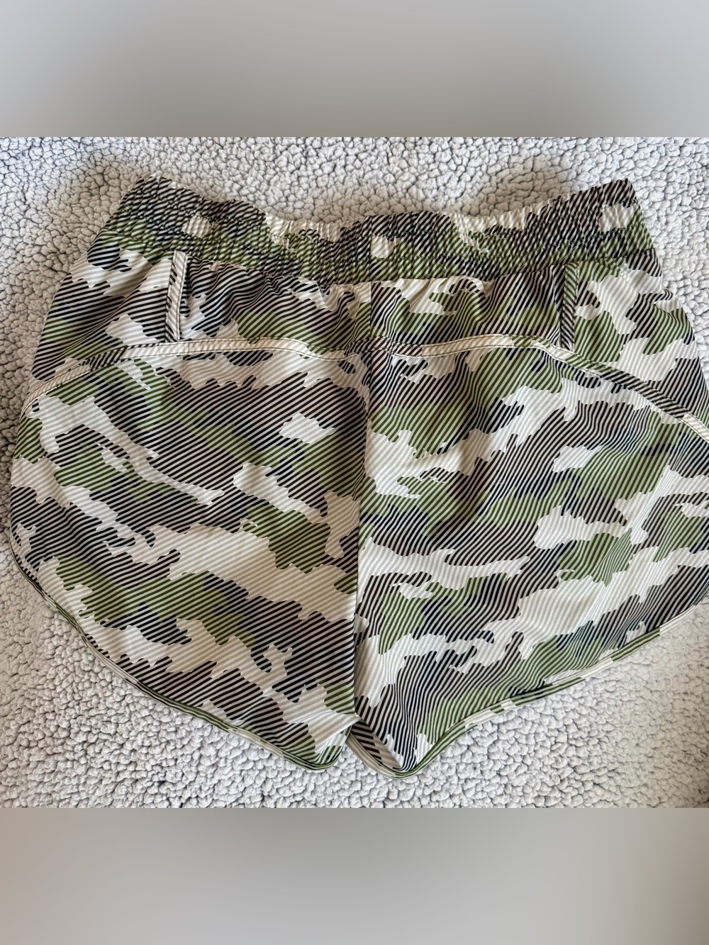 Avia Women's Olive Green, White & Black Camo Athletic Shorts - Picture 3 of 4